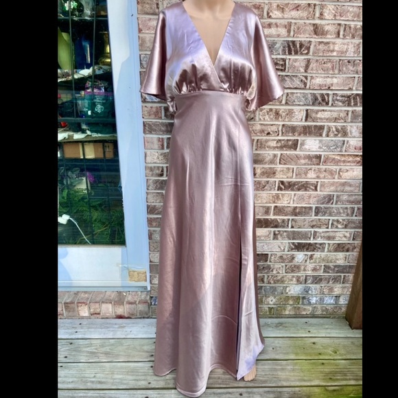 Birdy Grey Shimmer Rose Gold Maxi Dress - Picture 9 of 13